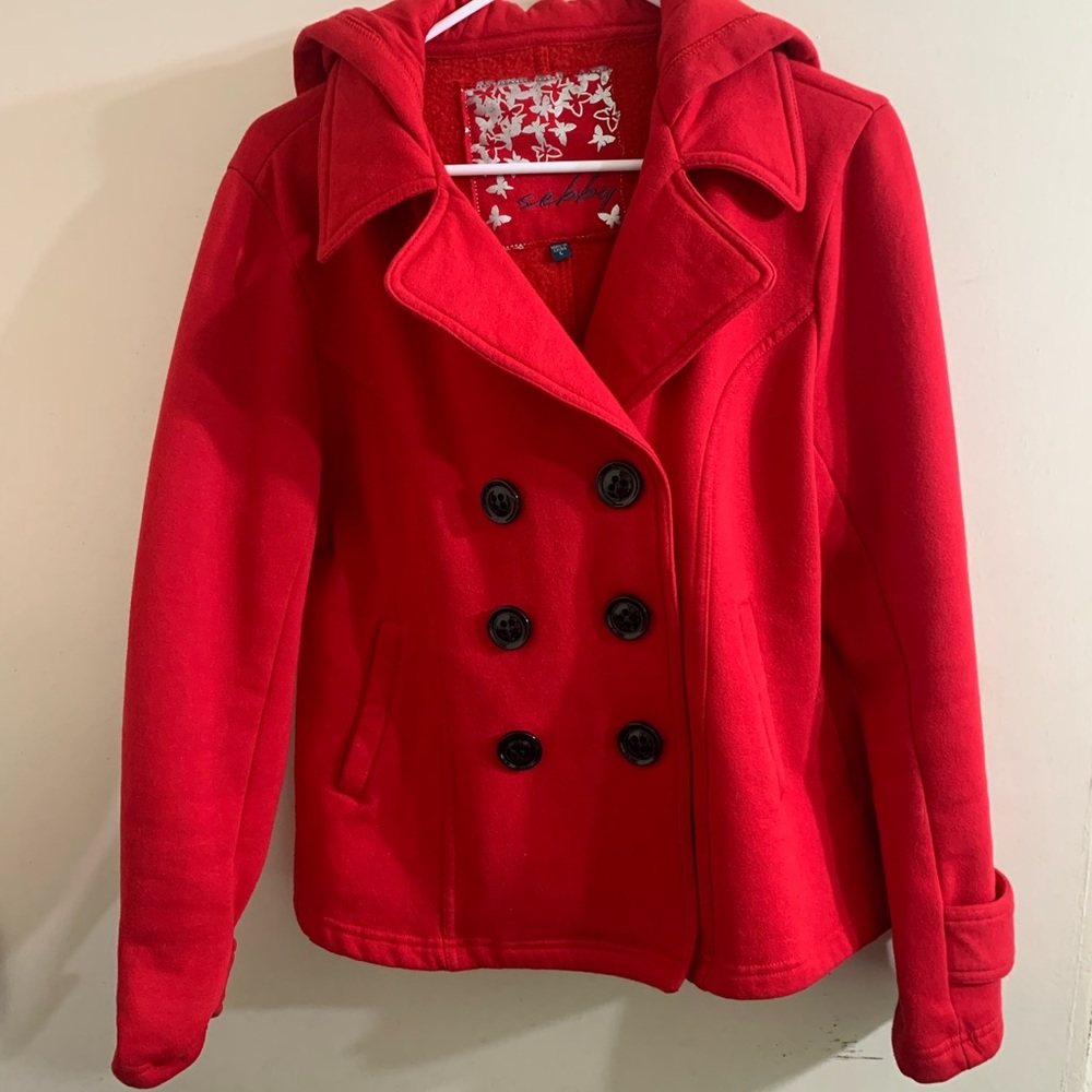 Red Pea Coat